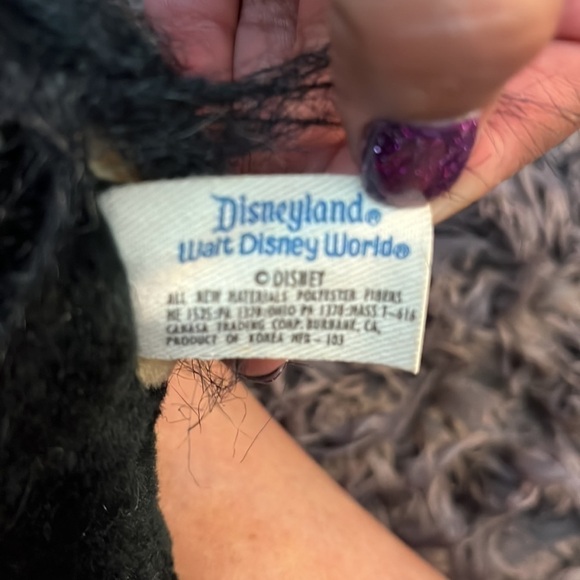 Vintage Disney Flower Bambi Cute Skunk Plush Stuffed Plastic Eyes 6" Black White - Picture 4 of 4